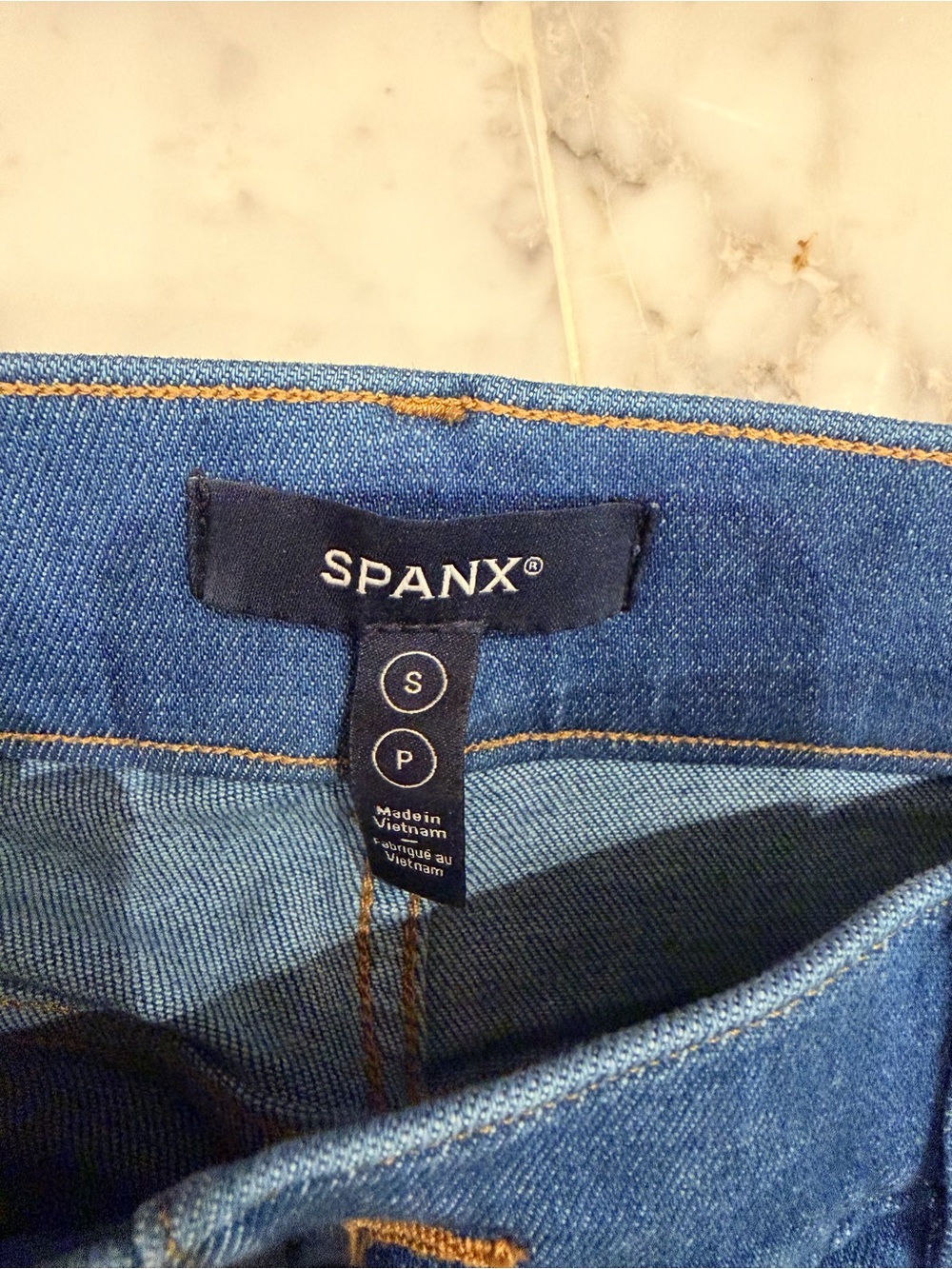 SPANX Wide-Leg High-Rise Jeans in Classic Blue - Picture 4 of 4